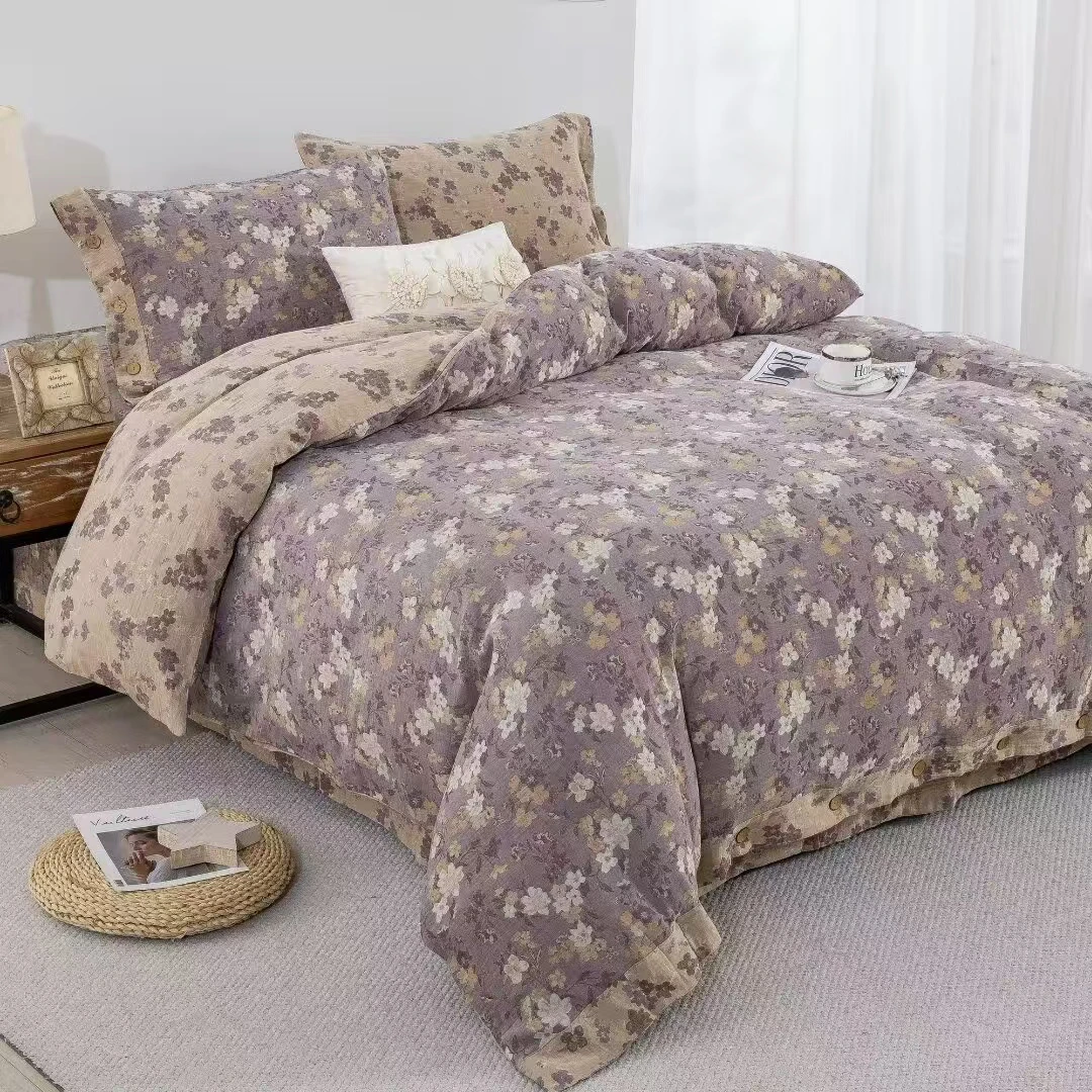 【繁华-床单】A类全棉双层纱色织提花柔软可机洗