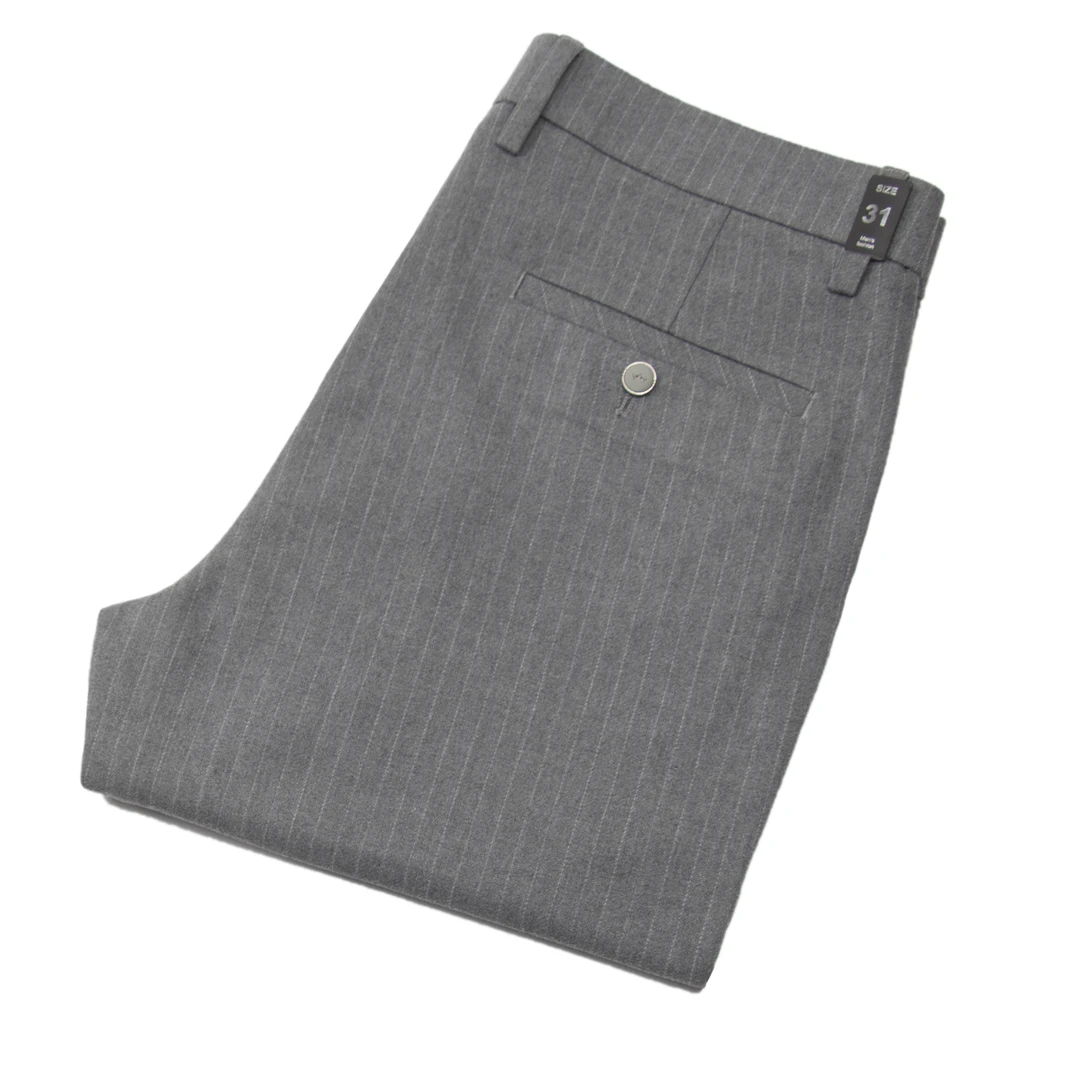 25新款百搭休闲裤商务休闲条纹春夏季休闲裤男装长裤薄款修身男裤