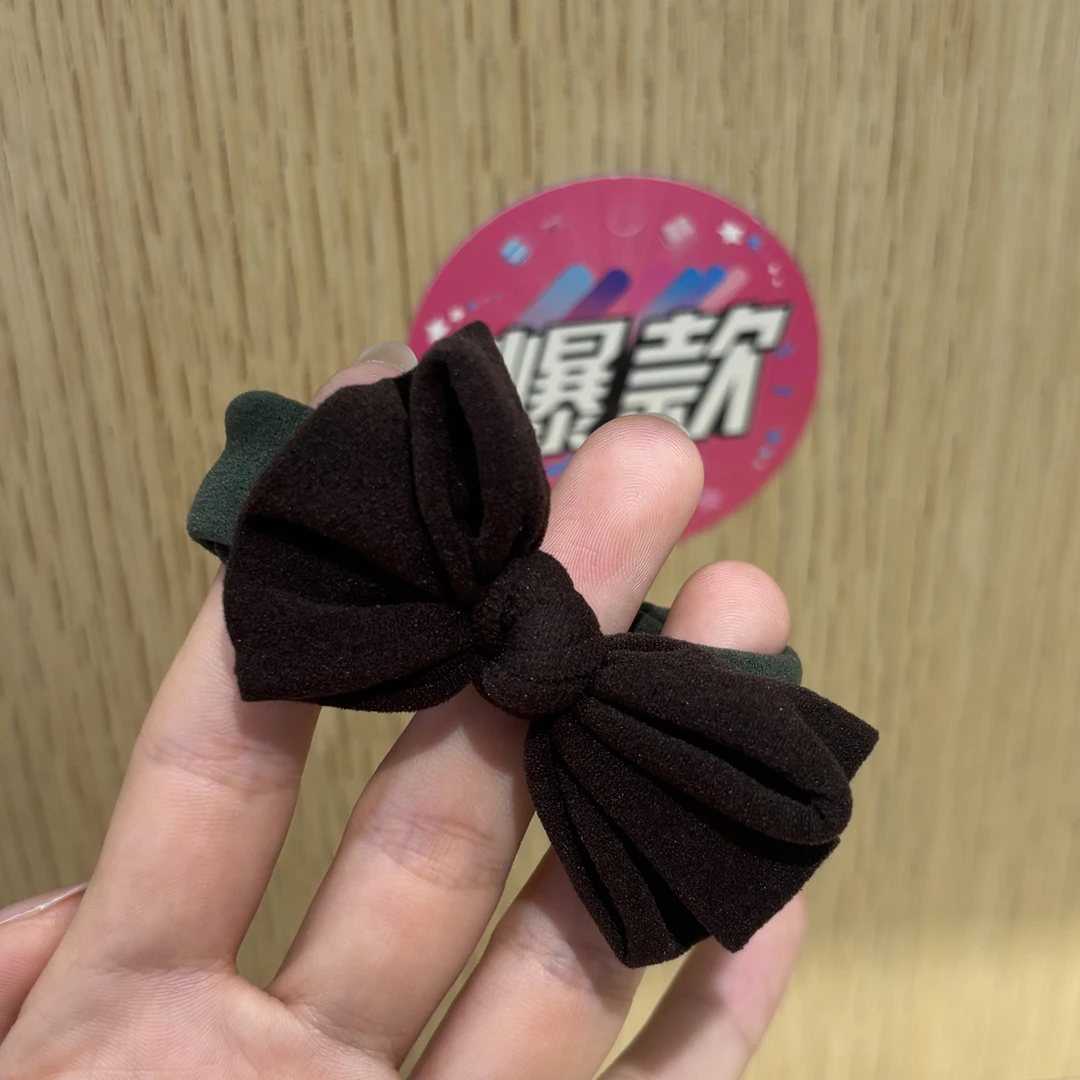 韩系蝴蝶结发圈高弹力简约高级感秋冬百搭发绳发饰女