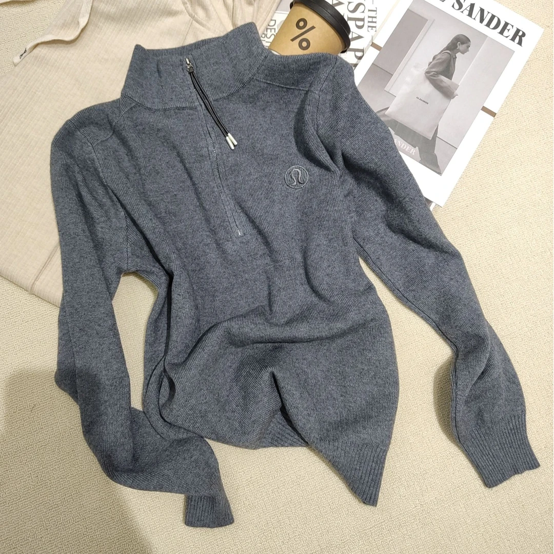 小清瓜女装严选百搭气质极简上衣长袖半高领休闲拉链时尚WF06C53#