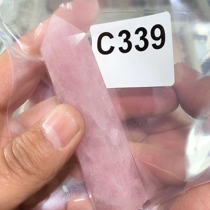 芙蓉石天然水晶柱子C339未镶嵌l****何