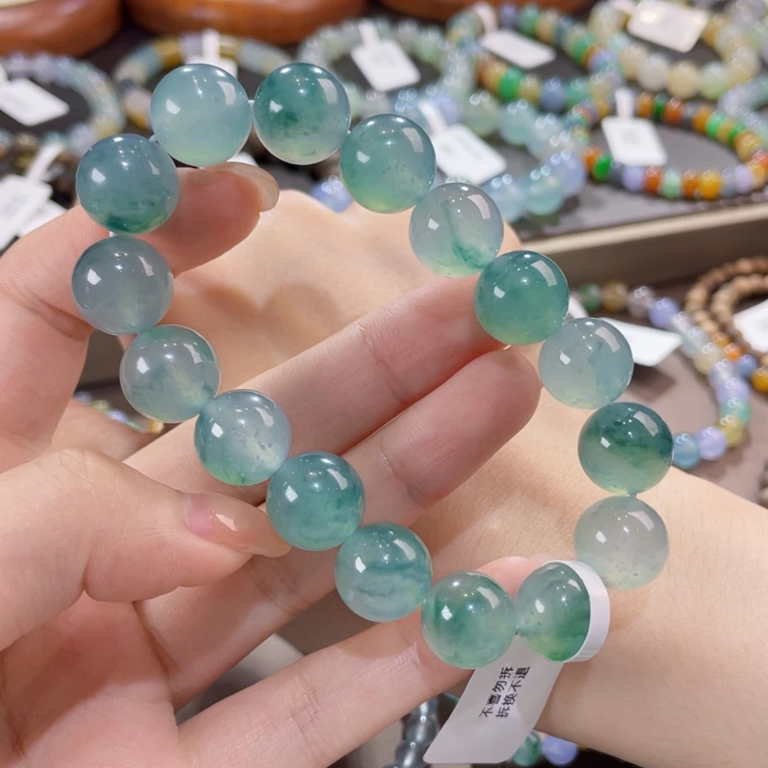 未镶嵌手链翡翠超美飘花清爽