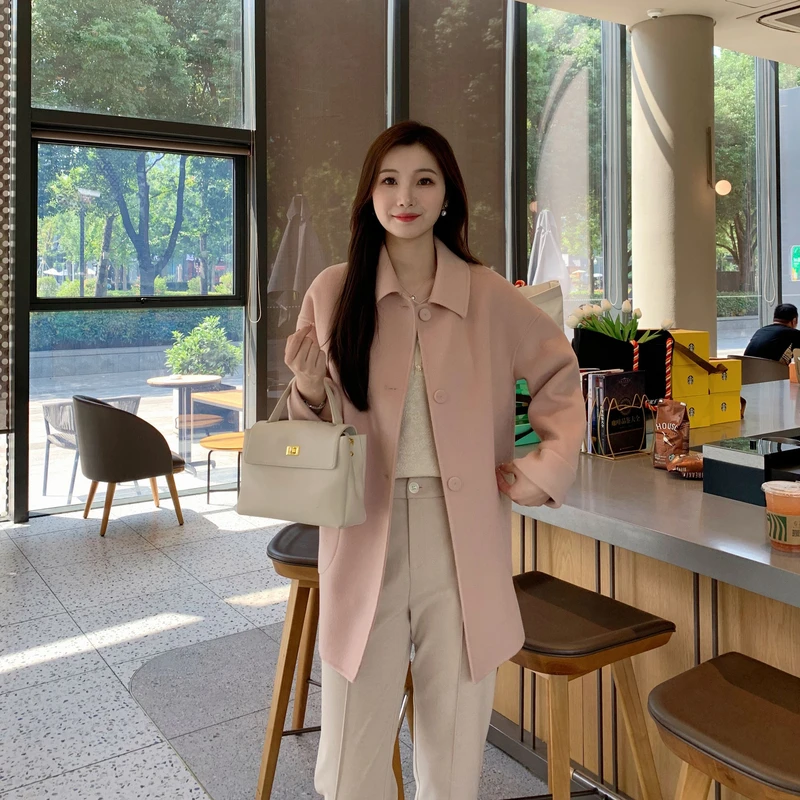 清 女主大衣 高支全羊毛手工缝制双面呢外套DY164