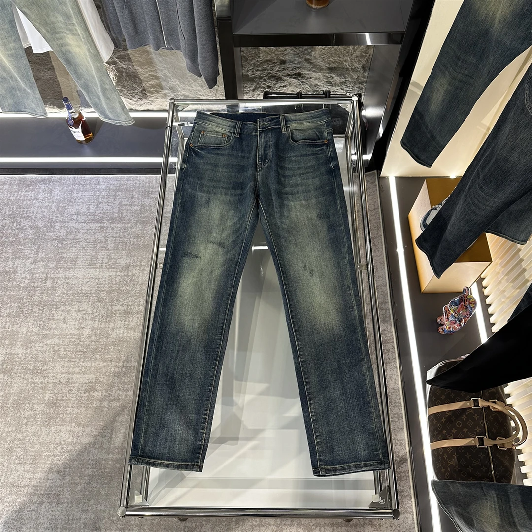 2025年春季新款蓝色高端牛仔裤男士春款宽松百搭直筒裤休闲长裤