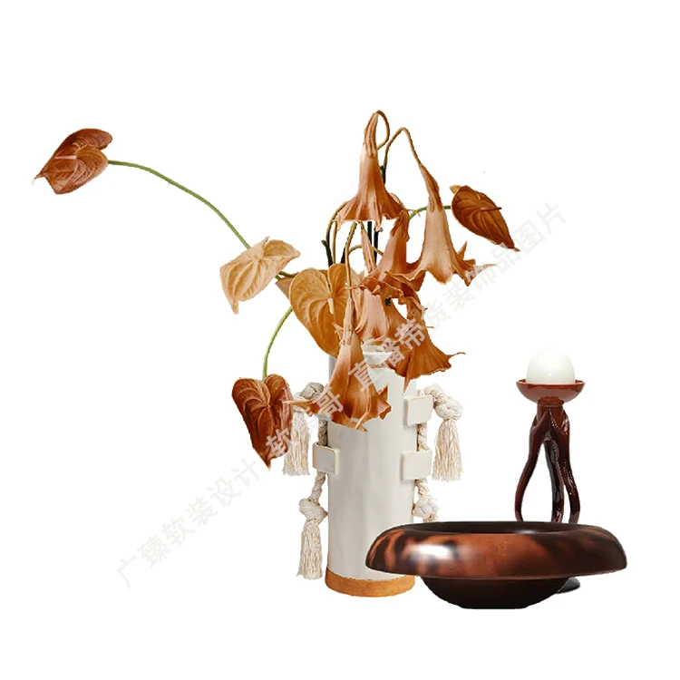 广臻家居花器花瓶家居软装样板间空间花艺饰品摆设陶瓷轻奢