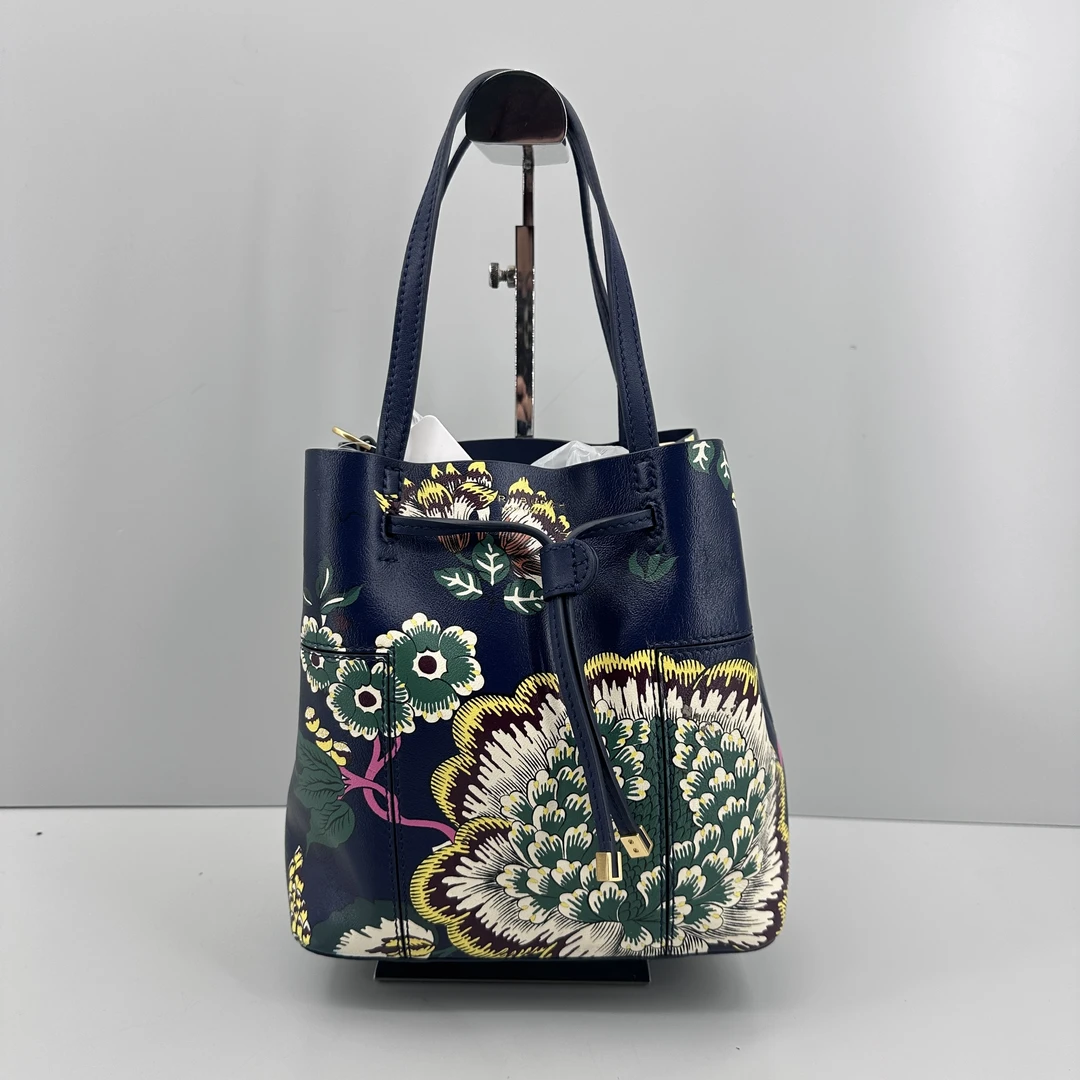 95新 TORY BURCH/汤丽柏琦 花卉中号水桶20x21x11cmM022017