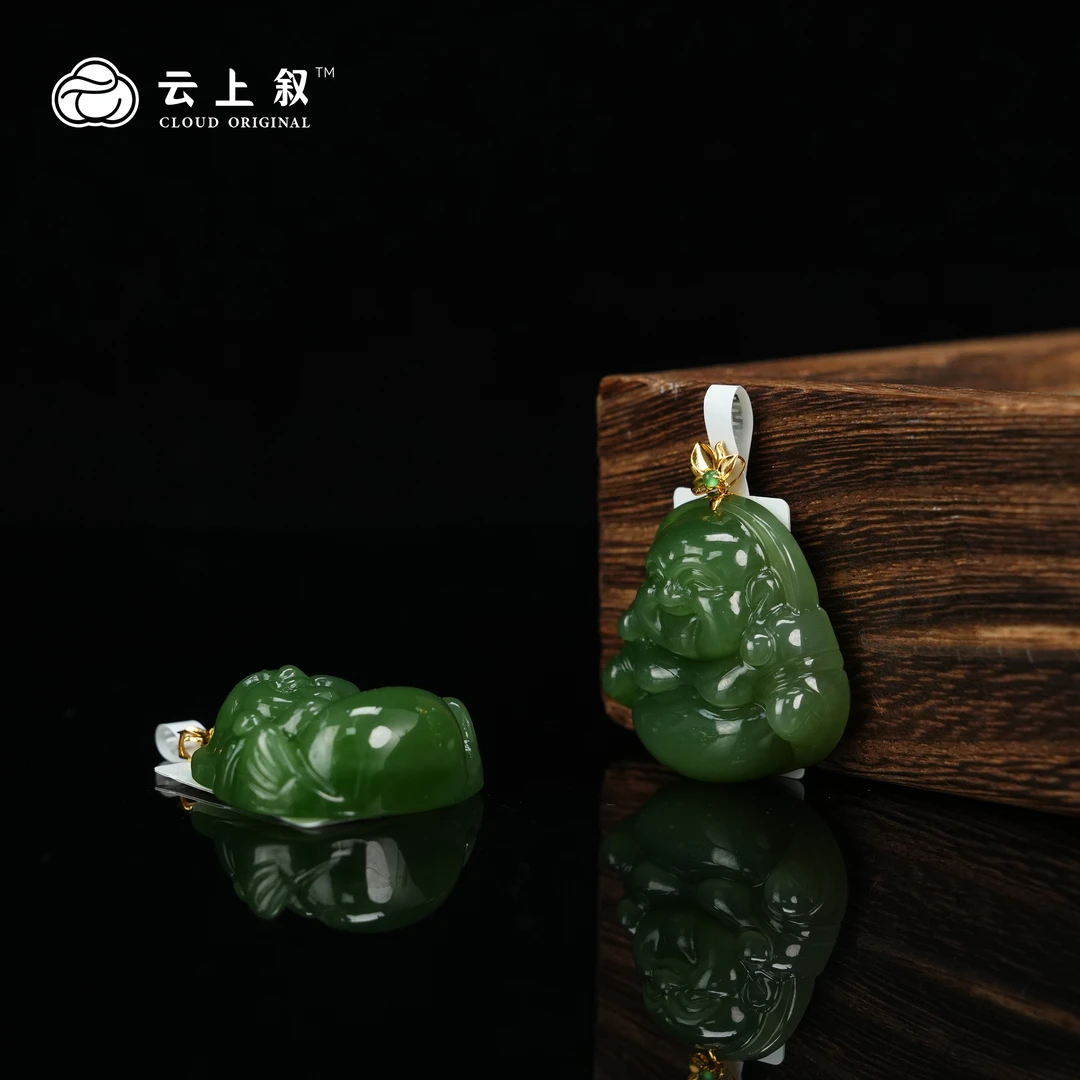 【云上叙】 31 QJD00200134 18K金和田玉吊坠-多样性发其一