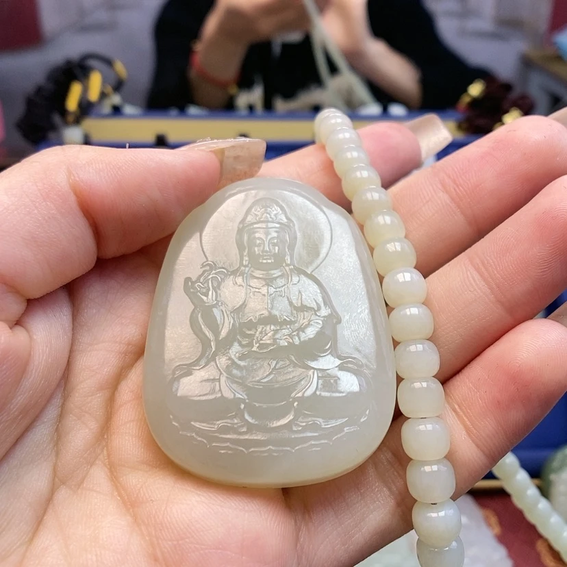 【闪购商品】和田玉颈饰未镶嵌平**乐