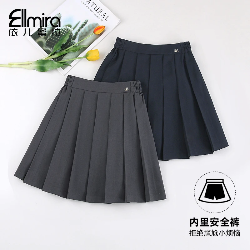 9024女童百褶裙jk裙儿童半身裙短裙新款夏季洋气学院风学生