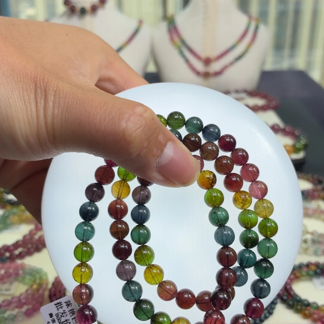 碧玺未镶嵌手链45