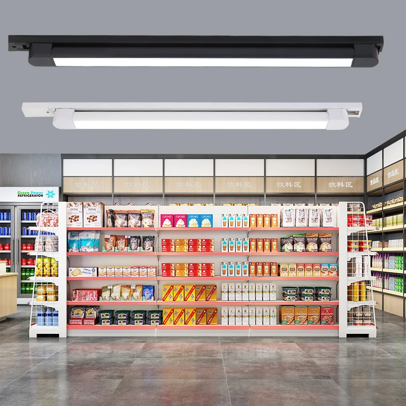 长条轨道灯led散光直播间补光商用服装店铺超市导轨式条形可调节