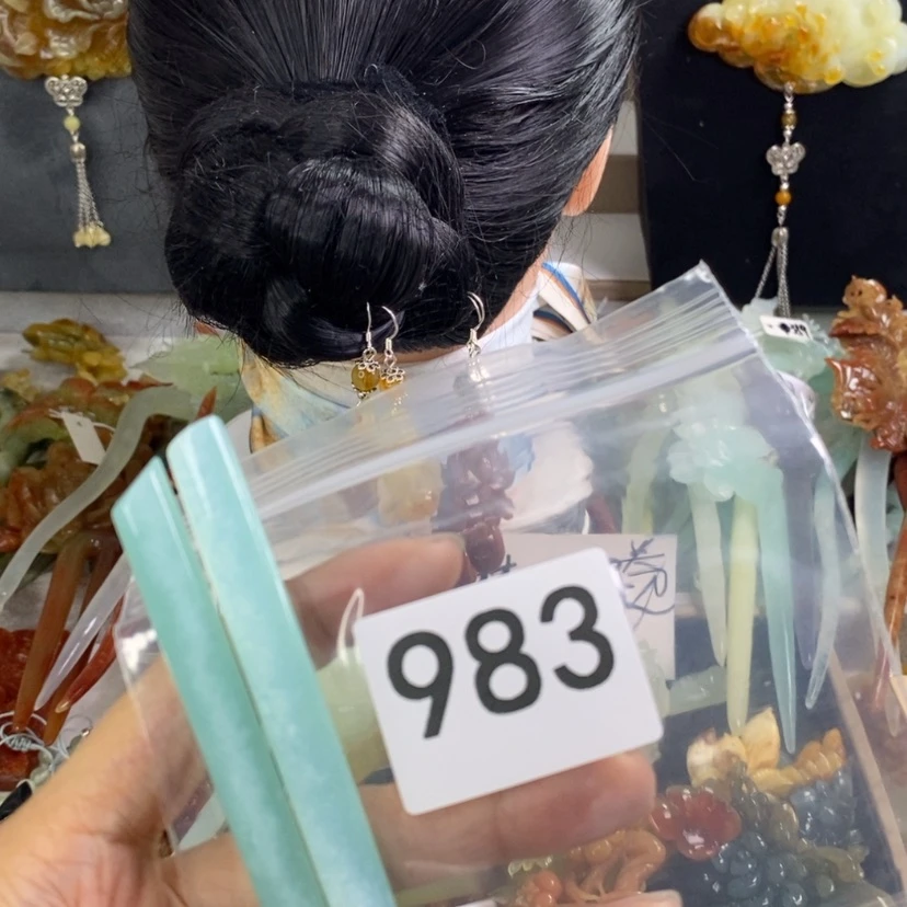 【闪购商品】岫玉发饰未镶嵌?*初