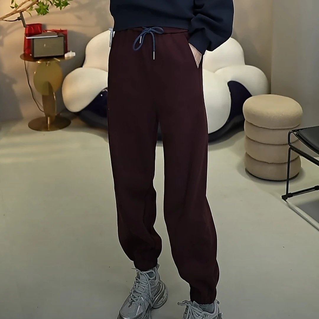 A6362刘梅家加绒加厚卫裤