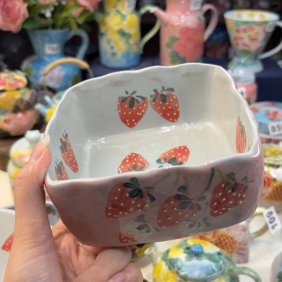 瓷片景德镇手绘高温釉下彩陶瓷茶具