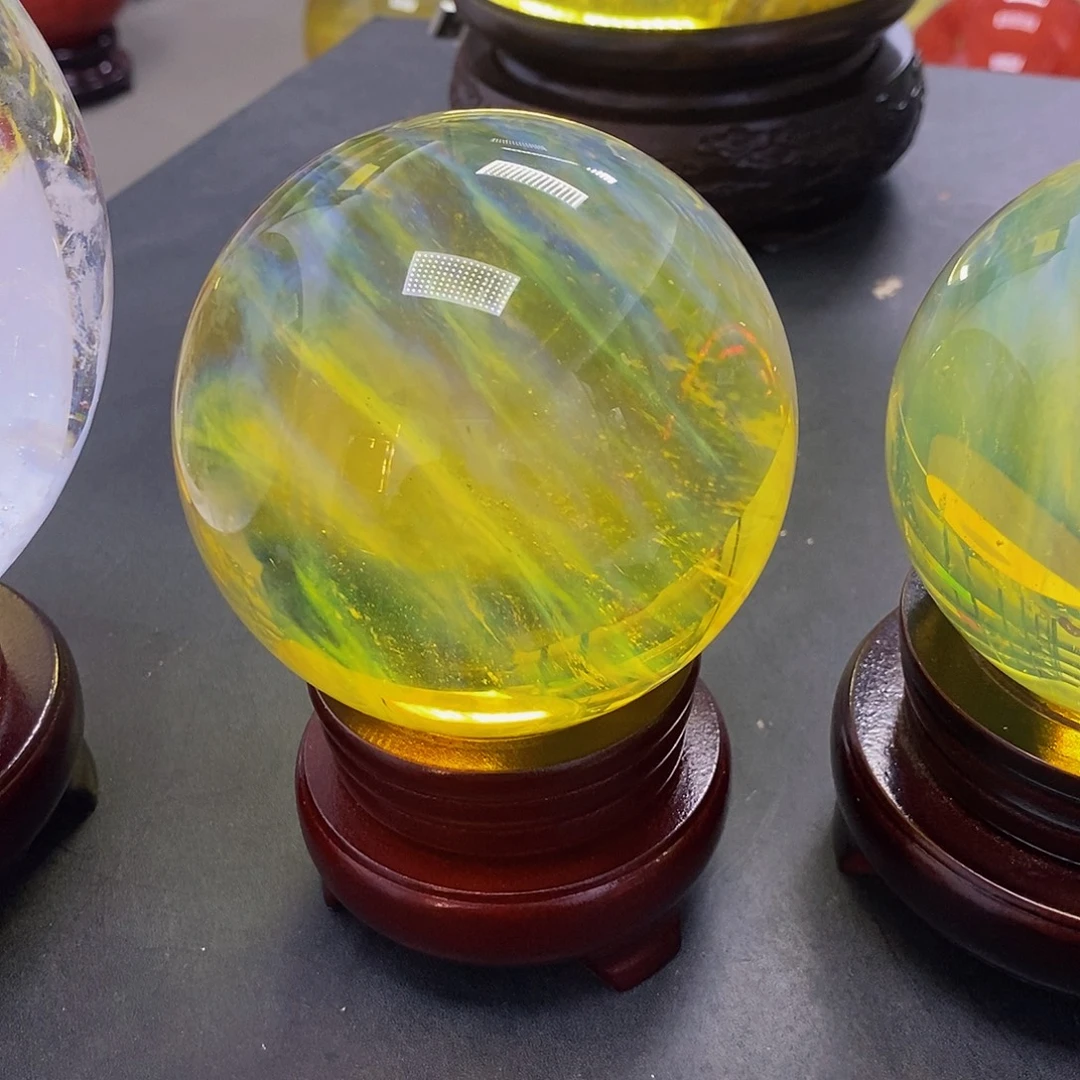 ****满石材9.3厘米黄水摆件