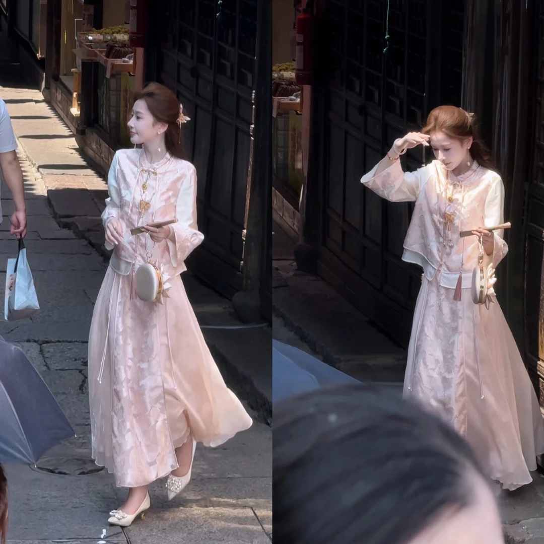 【婷婷】《暗香浮动》蝴蝶剪花人丝马面裙套装 TT2SQTH2297