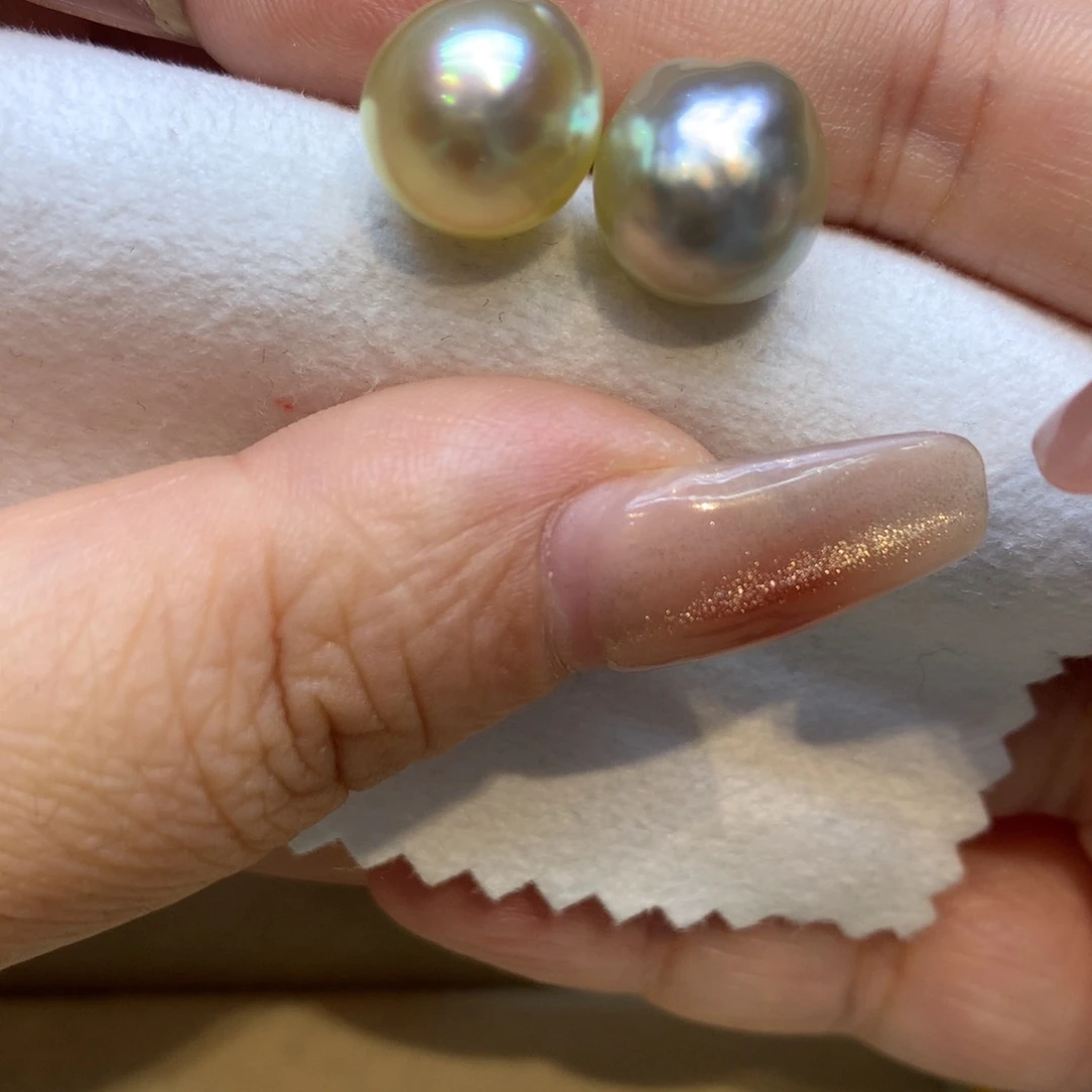 银S925镶嵌耳饰海水珍珠