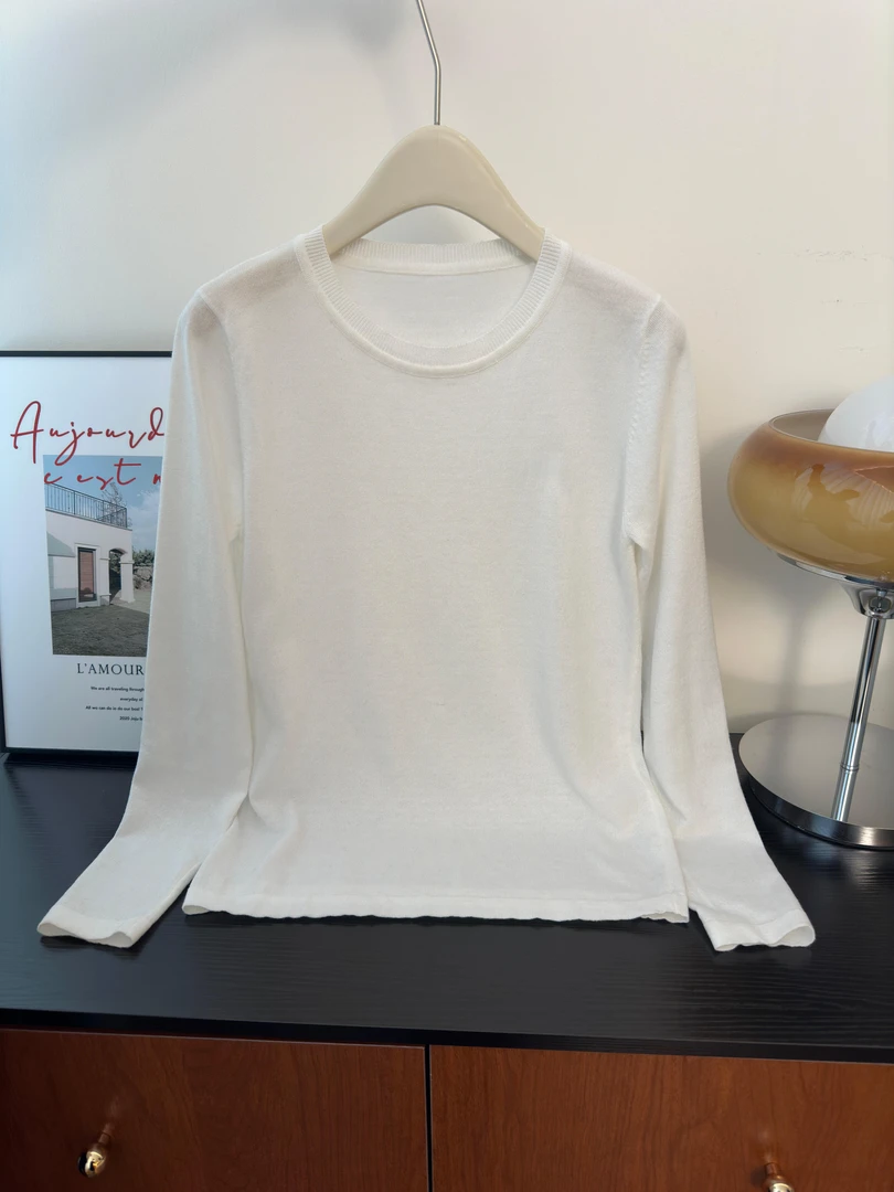 新KAISIO春秋圆领休闲长袖宽松时尚上衣百搭长T2501034