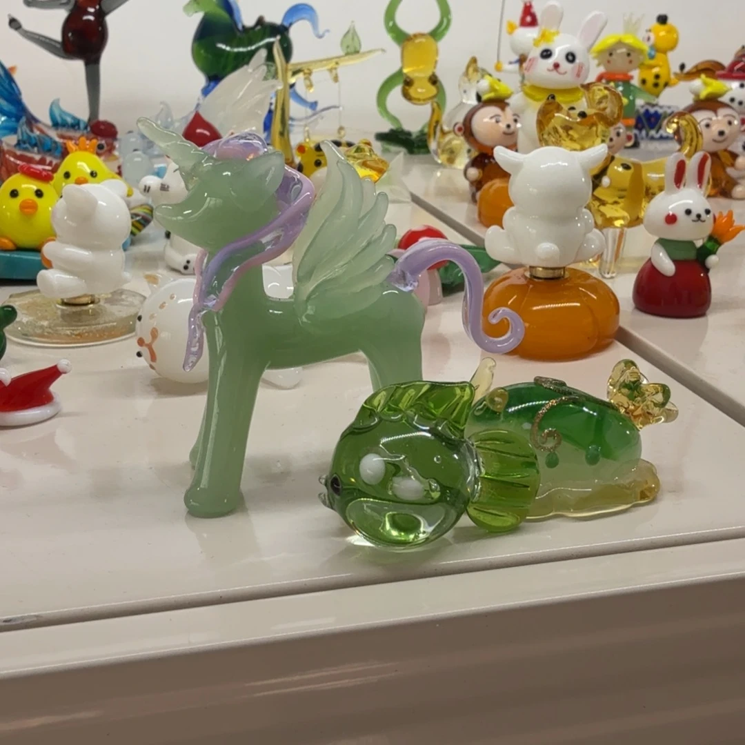 张***亦琉璃手工艺品独角兽海兔