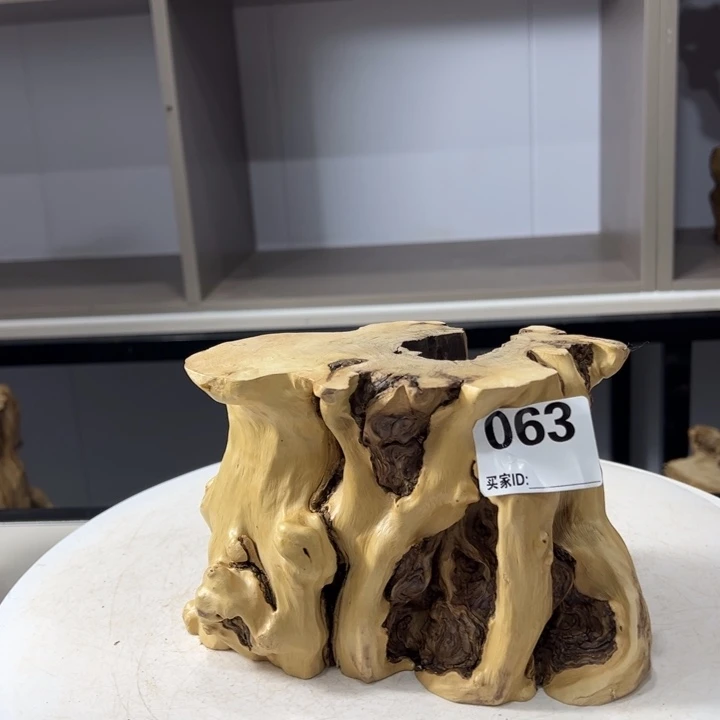 木石榴木榴疤底座摆件