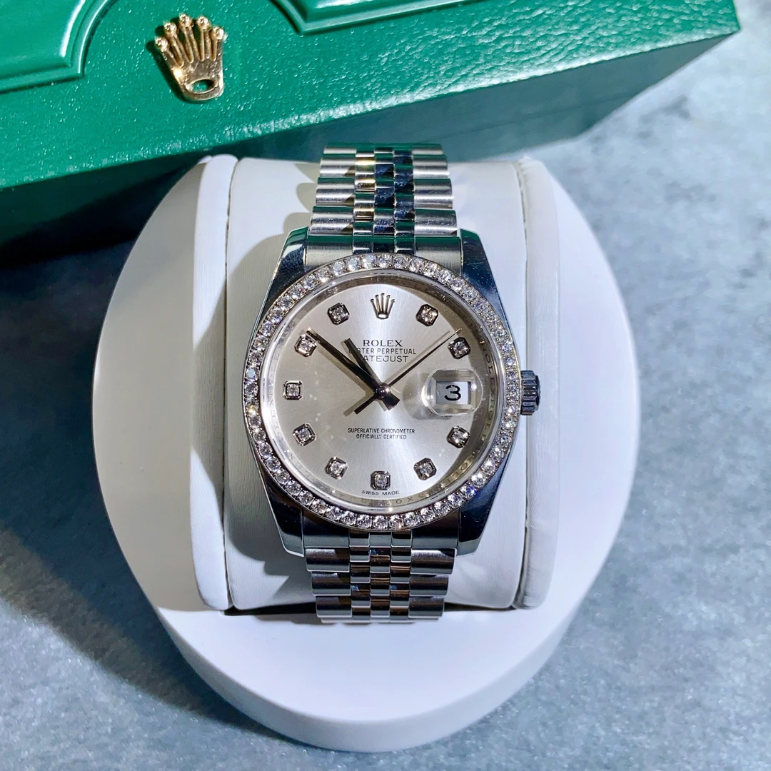 99新 Rolex/劳力士 116244/36盘/原盘原钻/自动机械/经典银盘单表