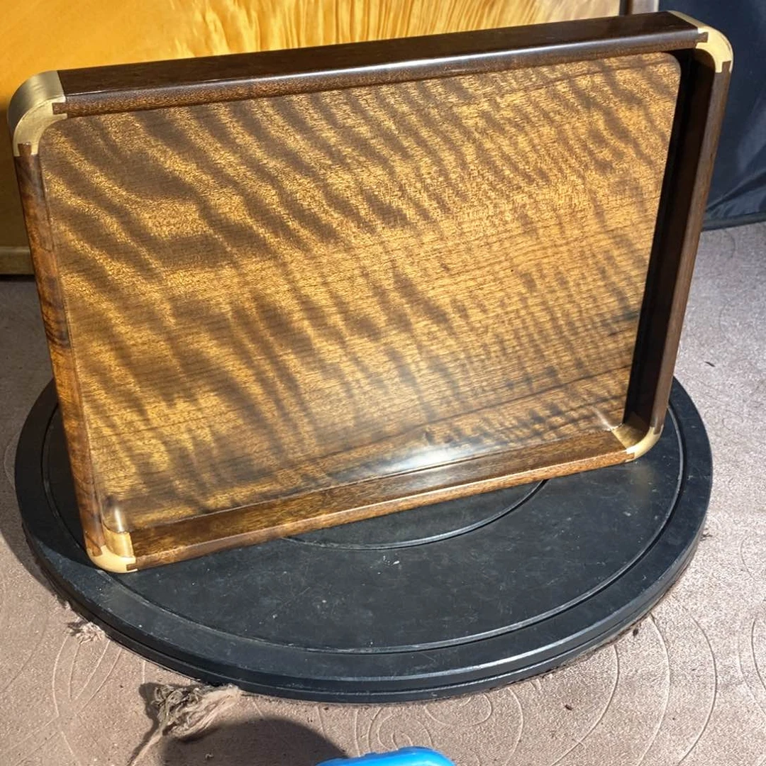 老***”金丝楠金丝楠木乌木文盘