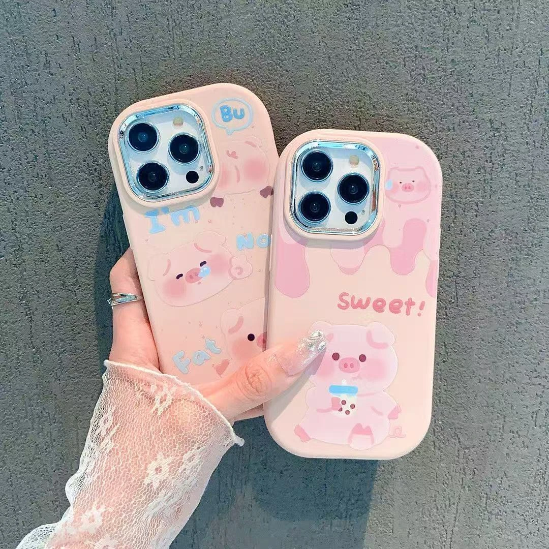 花猪适用17/16全包胖墩墩手机壳15promax防摔14