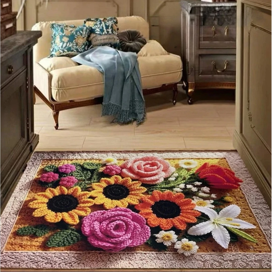 【新疆包邮乌市直发】太阳花浴室硅藻泥地垫吸水防滑脚垫卫生间速干