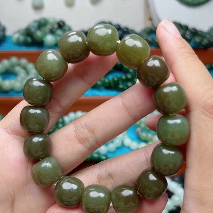 和田玉未镶嵌手链卡14