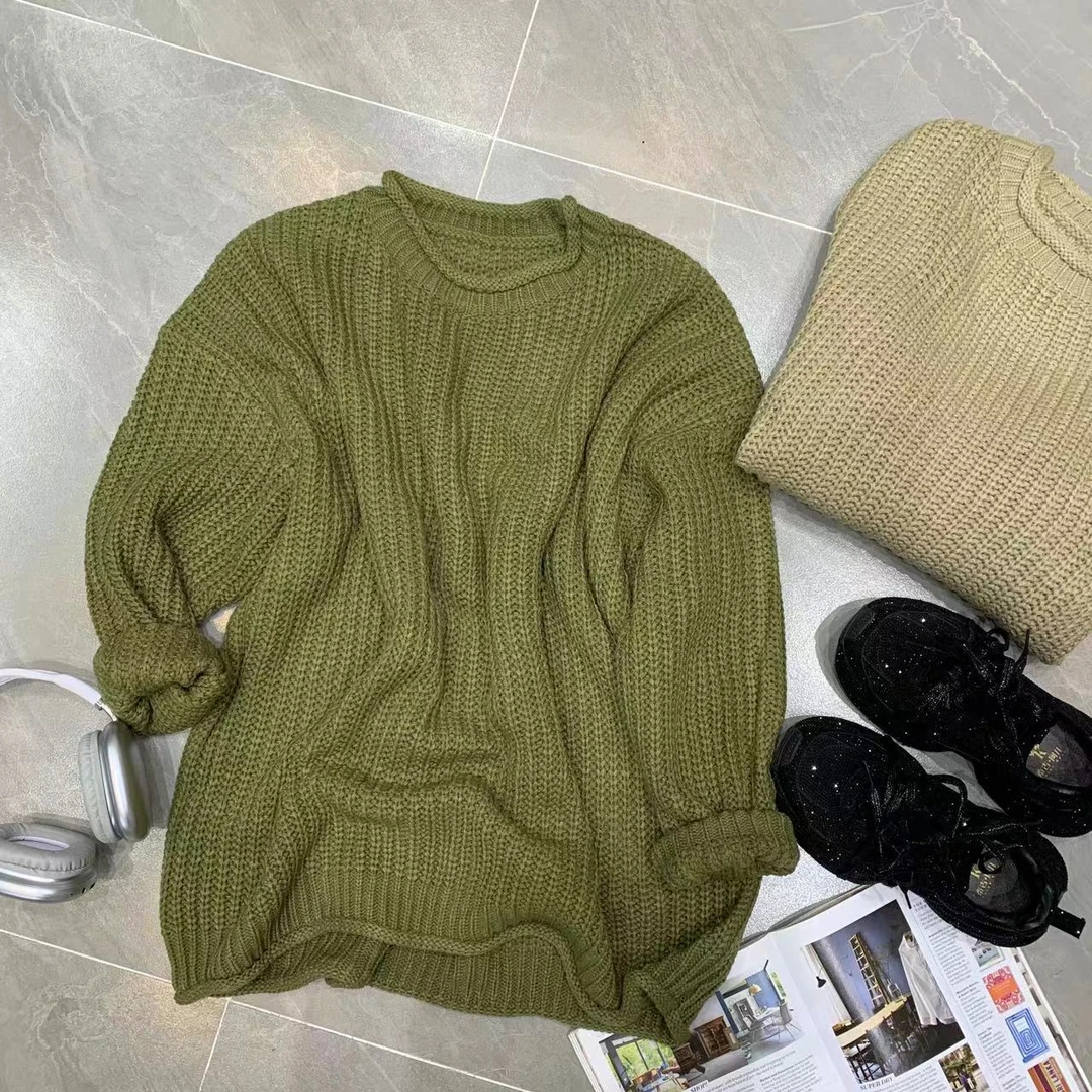 Z.X 慵懒风卷边套头毛衣 2331（A4↓）