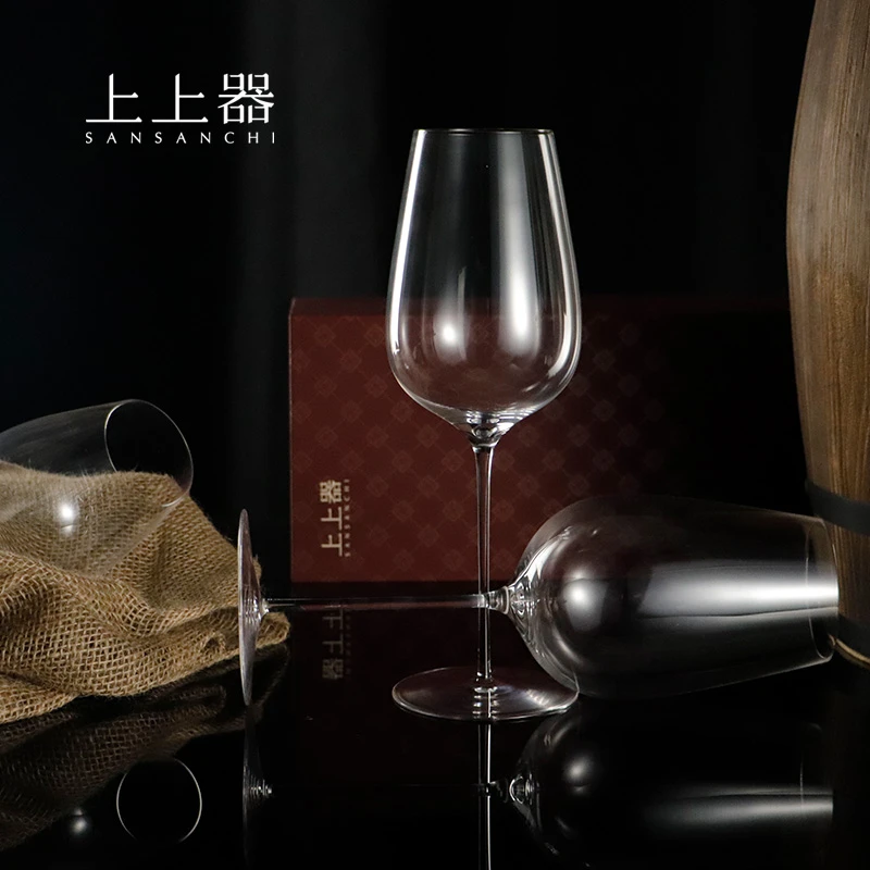 上上器sansanchi郁金香中号红酒杯水晶杯轻奢高端定制纯手工零铅