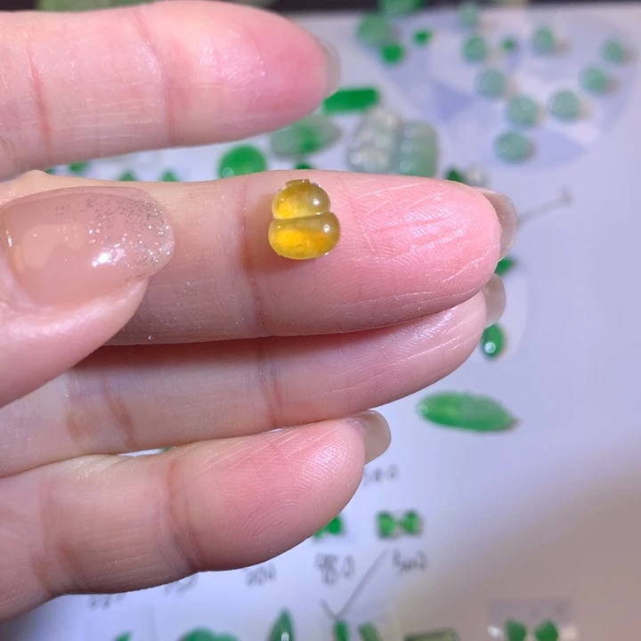 翡翠未镶嵌套链葫芦
