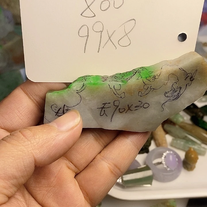 放***念翡翠散珠天然翡翠A货挂件