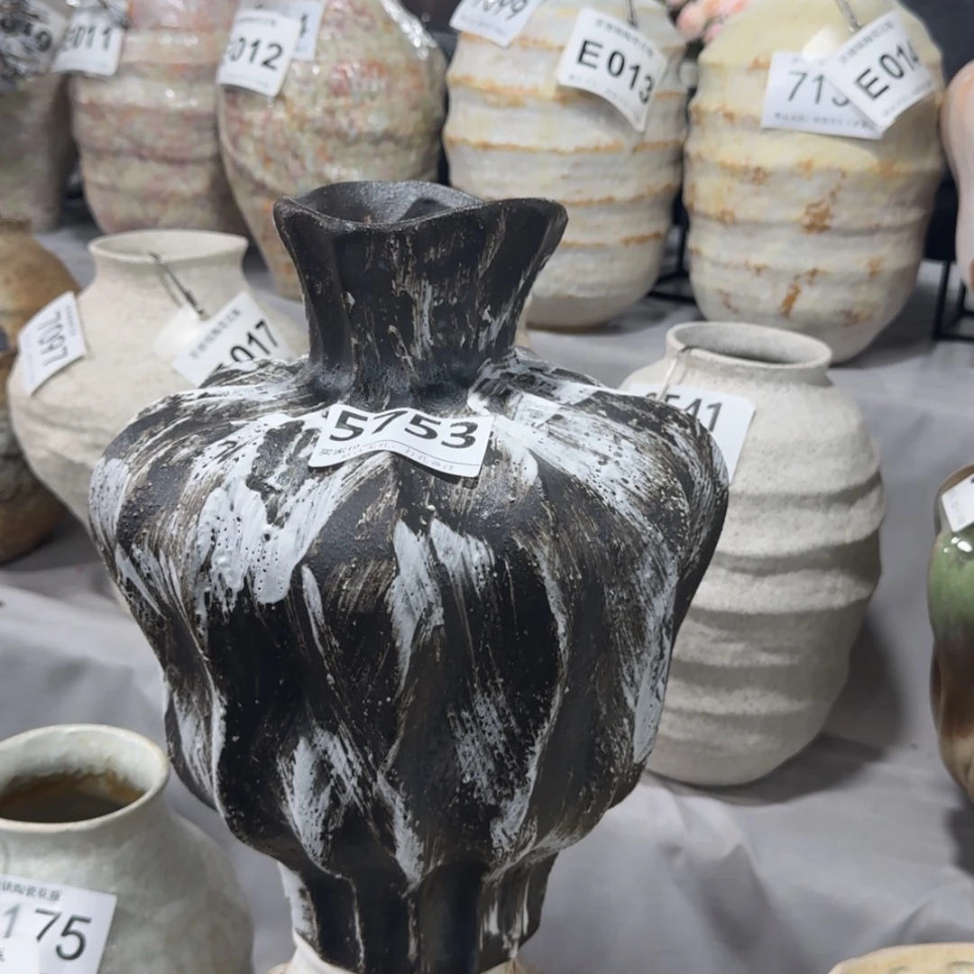 ****酒陶摆件景德镇高温花瓶编码5753高31口7默认无孔