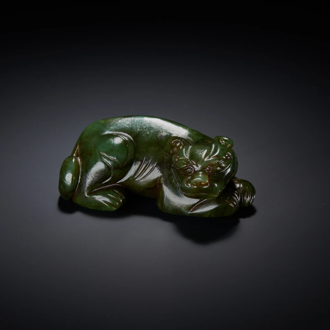 2008、明 碧玉瑞兽【永乐古代器物部韫玉专场（二）拍卖】
