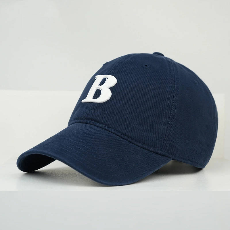 日系刺绣字母软顶棒球帽子男女百搭潮牌情侣加深显脸小遮阳鸭舌帽