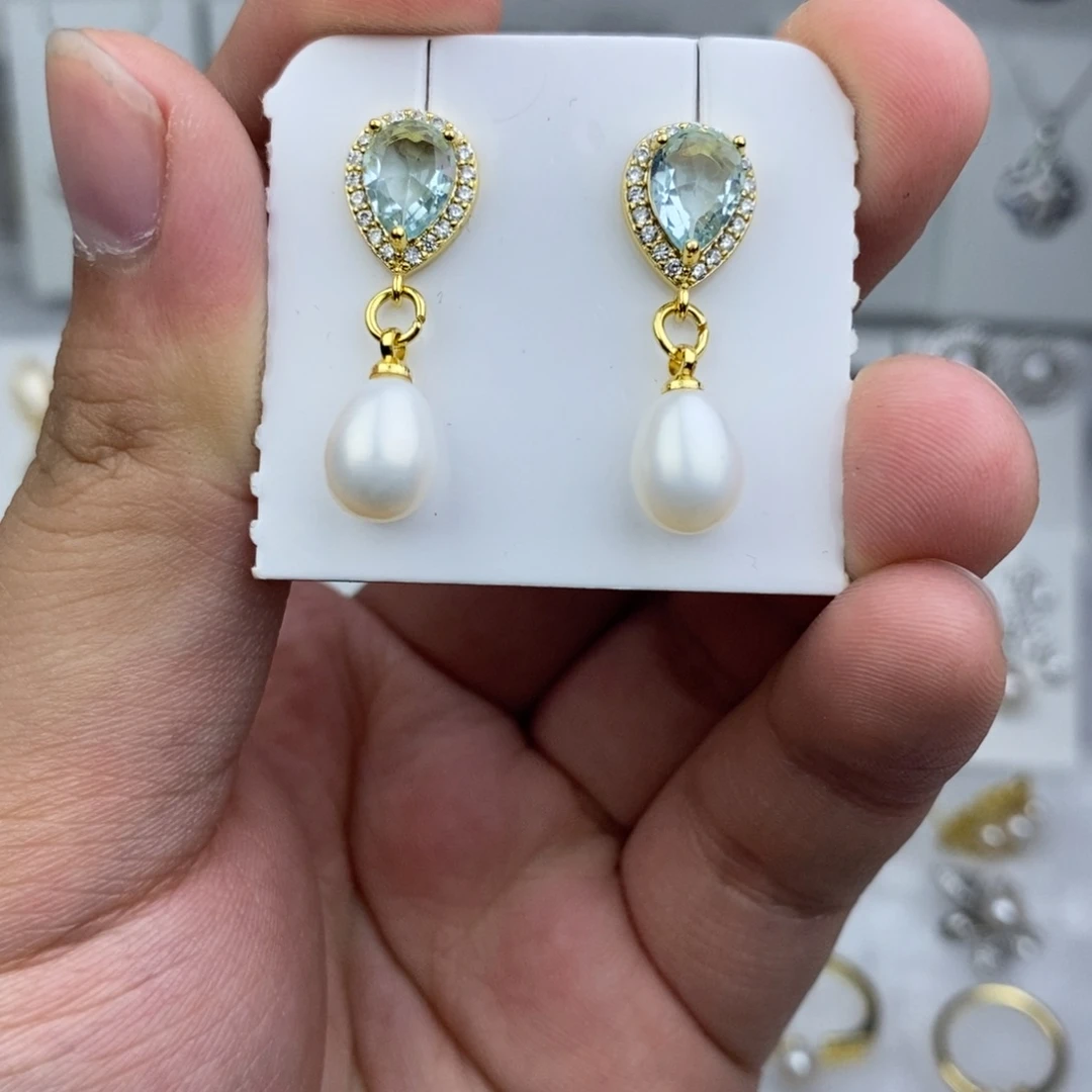 未镶嵌耳钉淡水珍珠