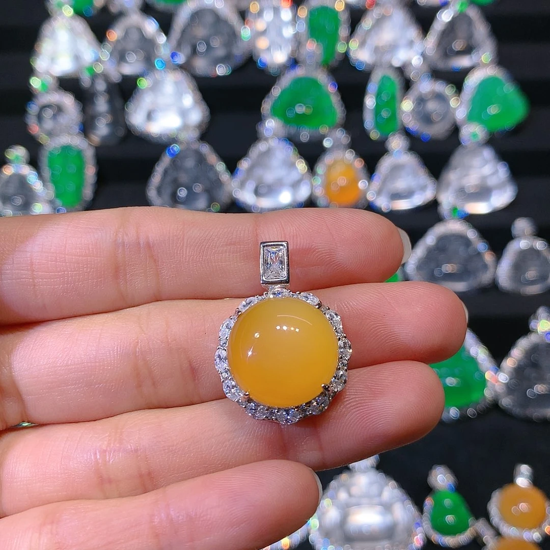 玛瑙/玉髓颈饰银S925镶嵌我***.