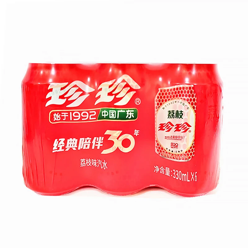 珍珍荔枝味碳酸饮料330ml*6