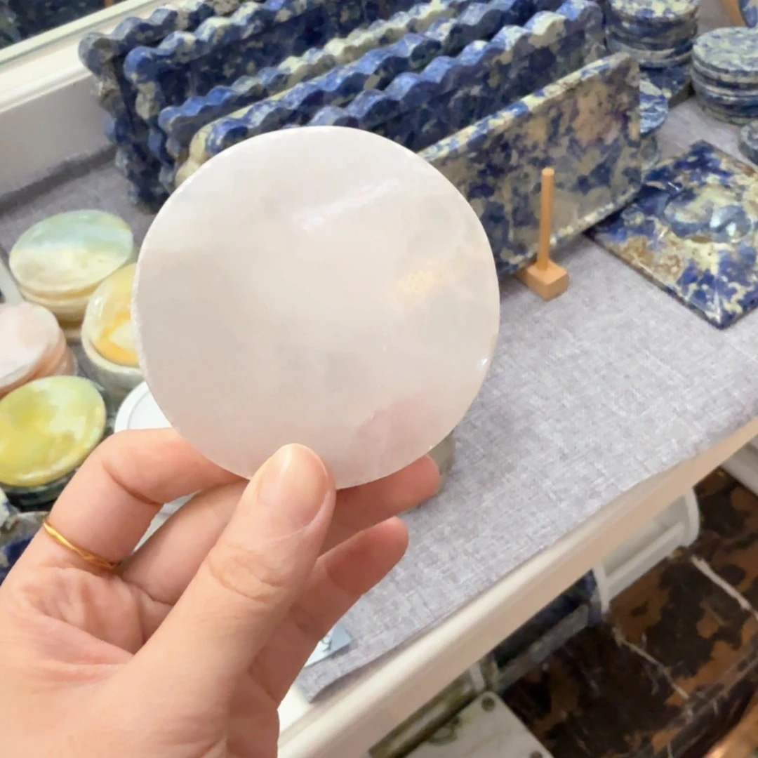 石材粉玉茶杯垫天然