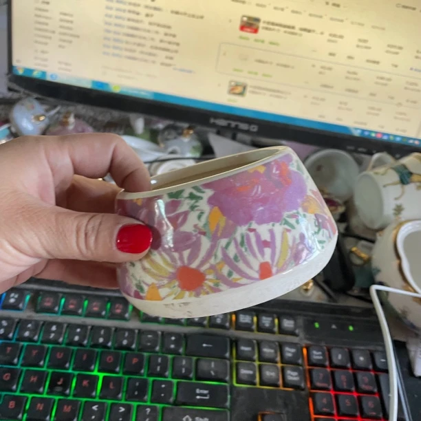 外贸尾单油画罐子小小小号口有点不圆