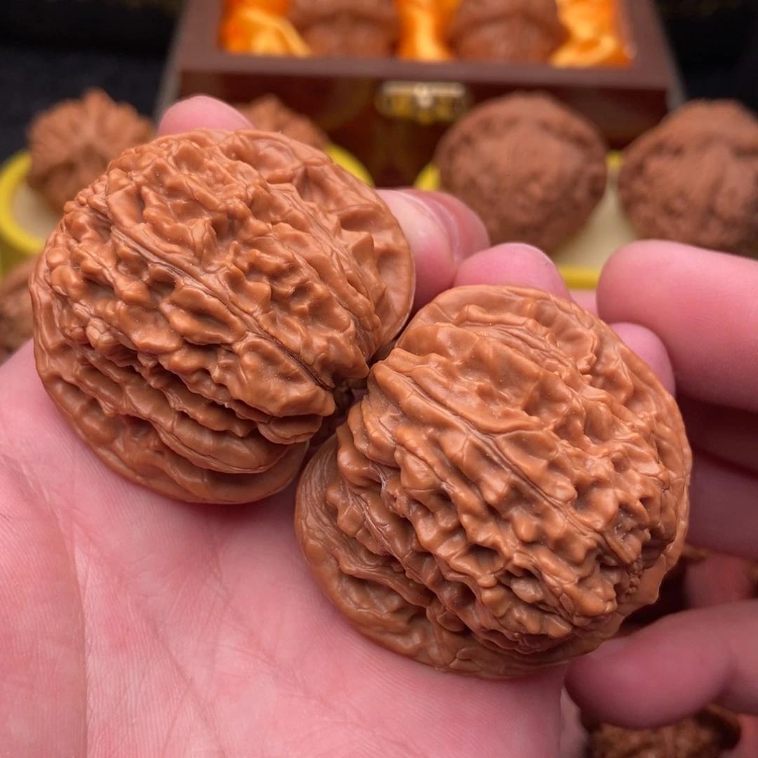 桃核把件一代大四座楼45mm54g