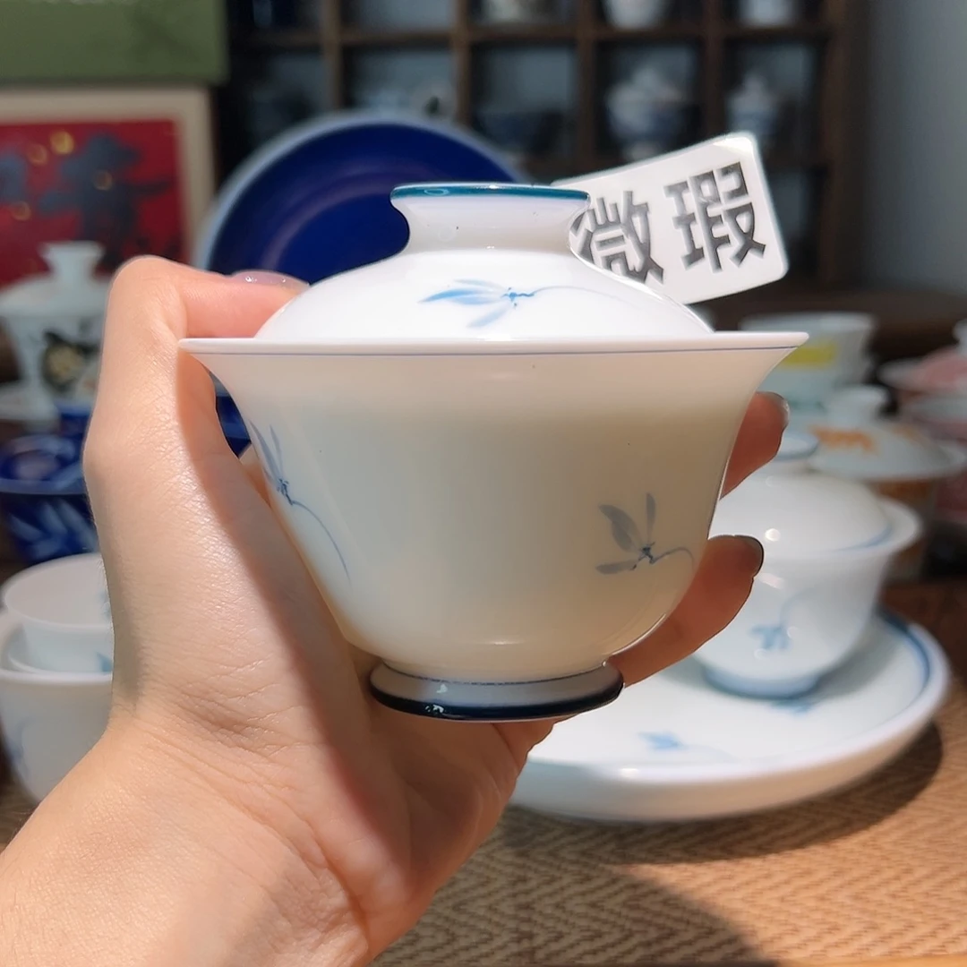 【闪购商品】微瑕 手绘 盖碗