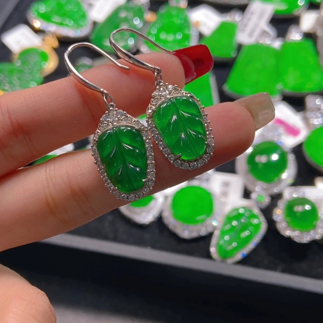 翡翠吊坠(不含链)银S925镶嵌