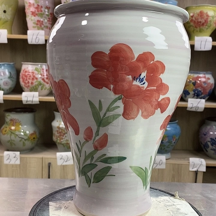 瓷片12zp景德镇陶瓷花盆