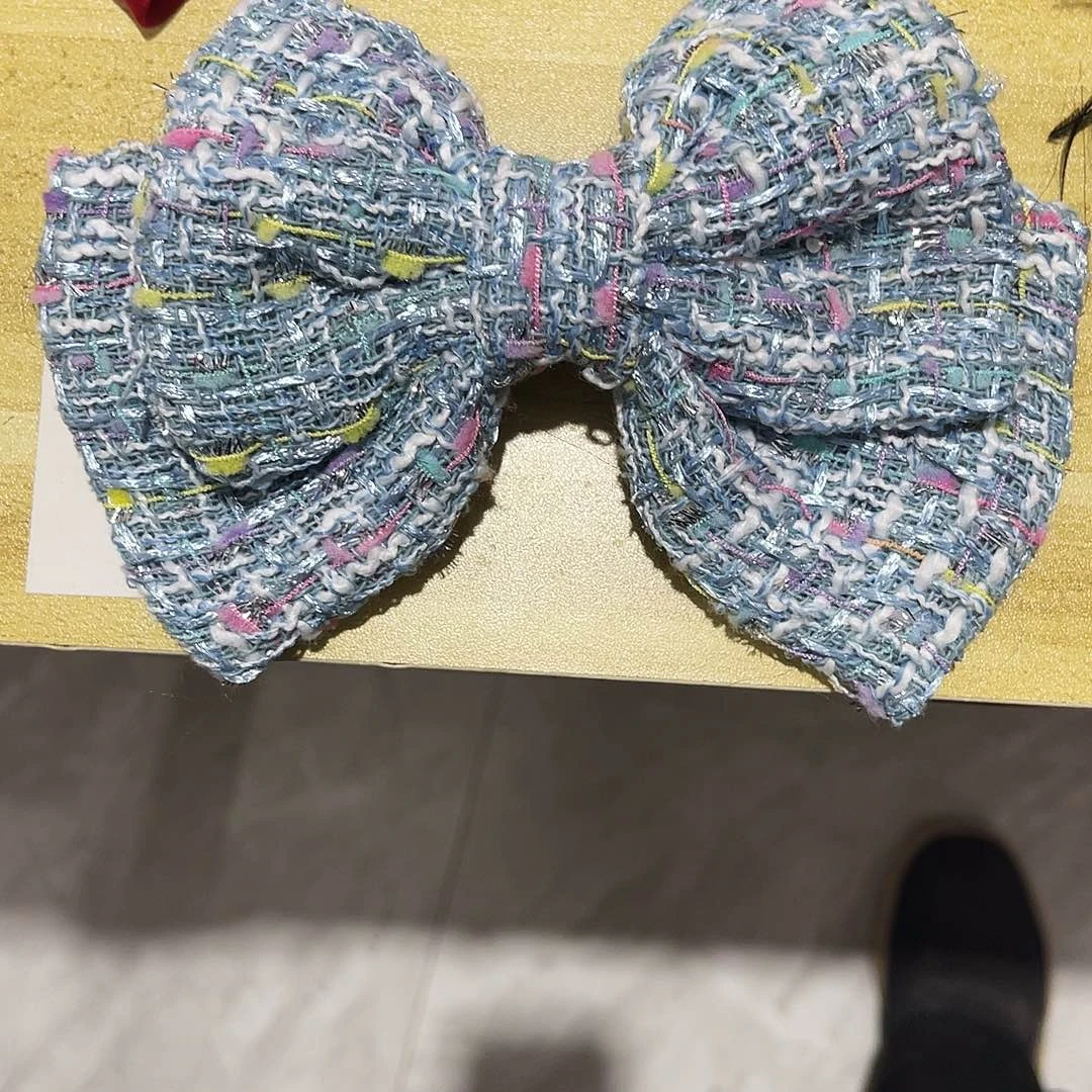 皮质铁合金蝴蝶结发夹