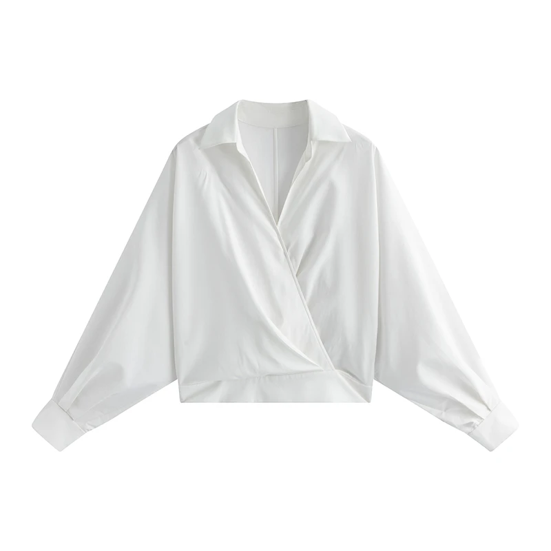 【维姐精选】时尚斜襟翻领衬衫2A3C096||X.W限量