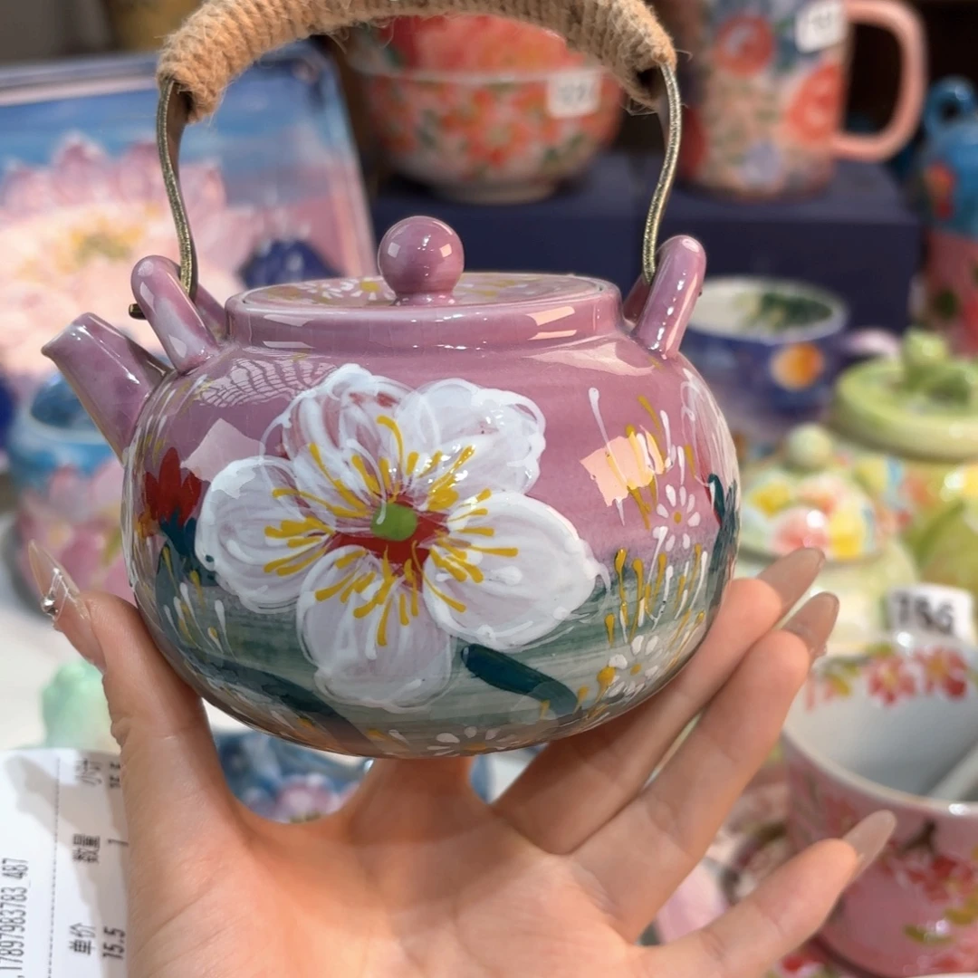 景德镇手绘高温釉下彩陶瓷茶具