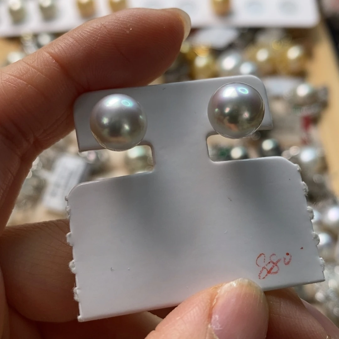 海水珍珠耳饰18K金镶嵌