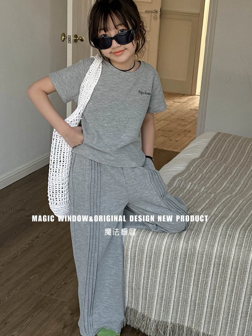 62276夏季新品休闲套装 女童童装宽松百搭时尚